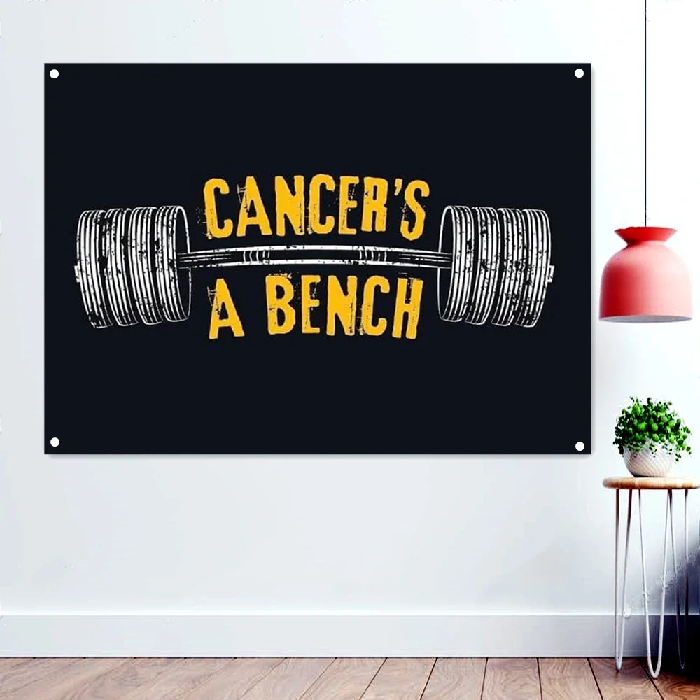 Yoga Fitness Wallpaper - „KREBS IST EINE SÄULE“ Fitnessstudio-Motivationsplakat Tapete