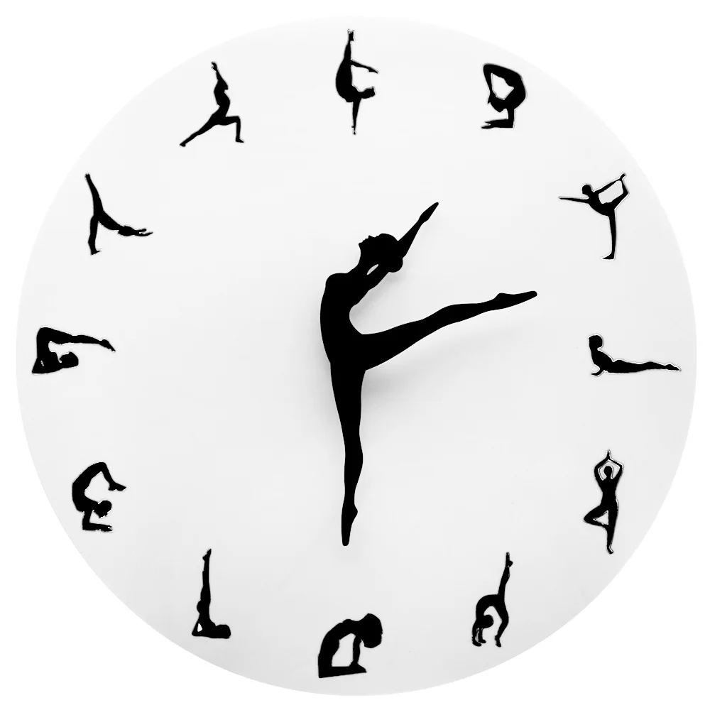 Yoga Fitness Watch - HQ Yoga Haltungen Wanduhr Fitness Flexible