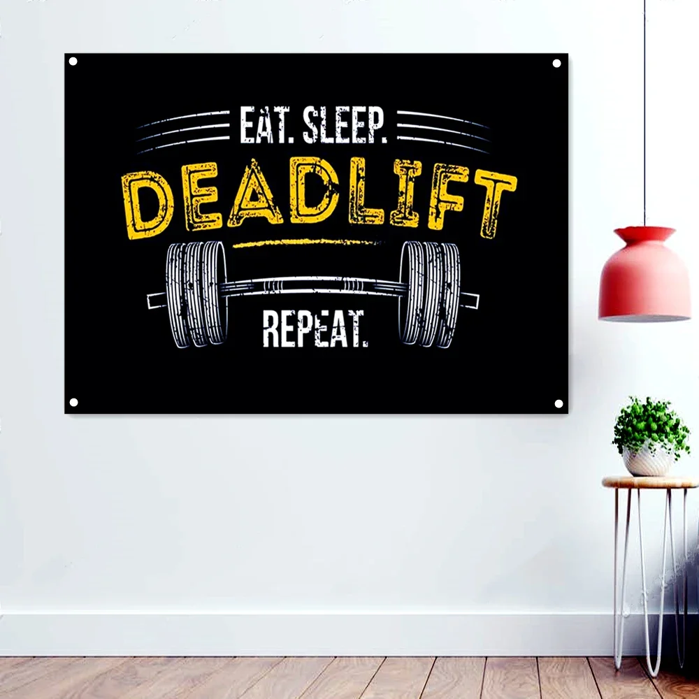Yoga Fitness Wallpaper - ESSEN. SCHLAF. DEADLIFT REPEAT