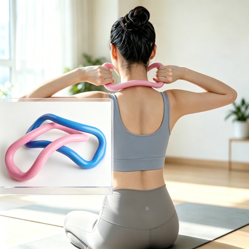 Yoga Fitness Ring - Prati Yoga-Ring Schulter-Dehnungs-Trainer Muskelentspannungs- und Massage-Ring