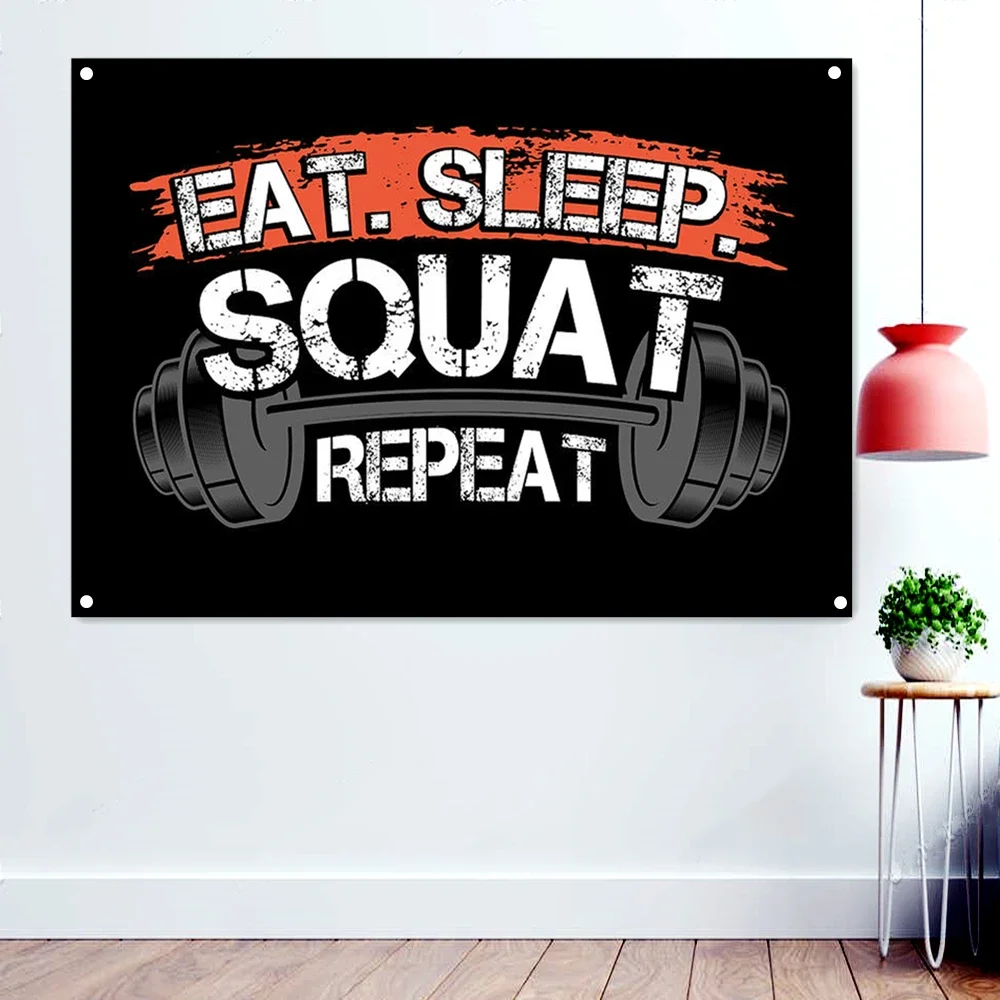 Yoga Fitness Wallpaper - ESSEN. SCHLAF. SQUAT REPEAT