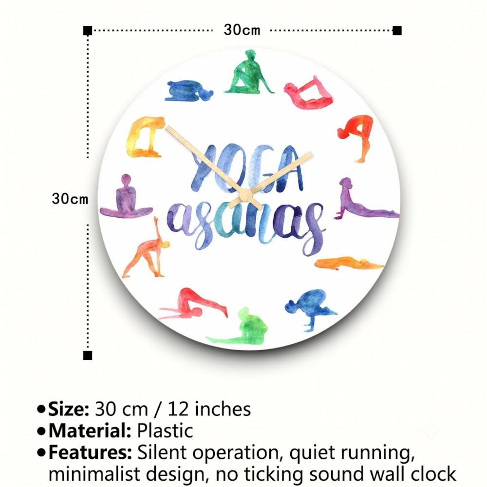 Aquarell-Yoga-Asanas-Wanduhr,  – Yoga Fitness Watch Bewertung und Preis
