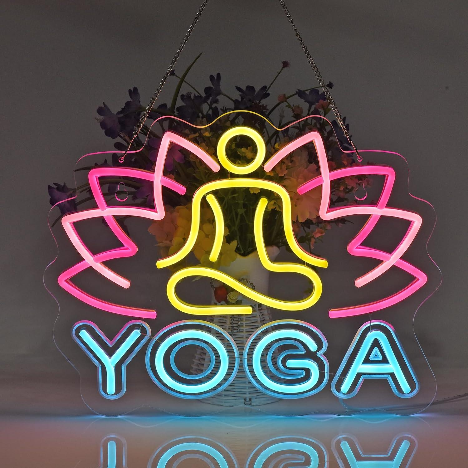 Yoga-Neonschild, Neonlichter,  – Yoga Fitness Club Bewertung und Preis