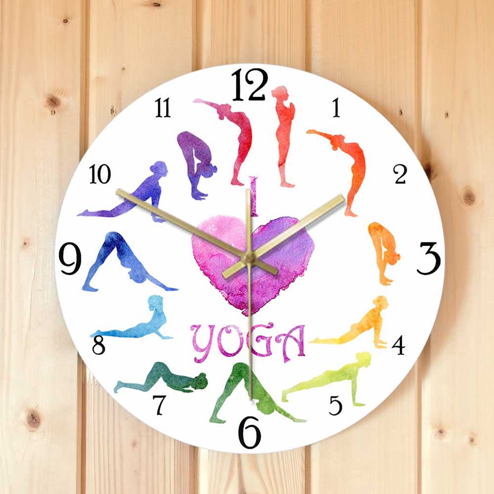 Wanduhr mit Aquarell-Motiv „I  – Yoga Fitness Watch Bewertung und Preis