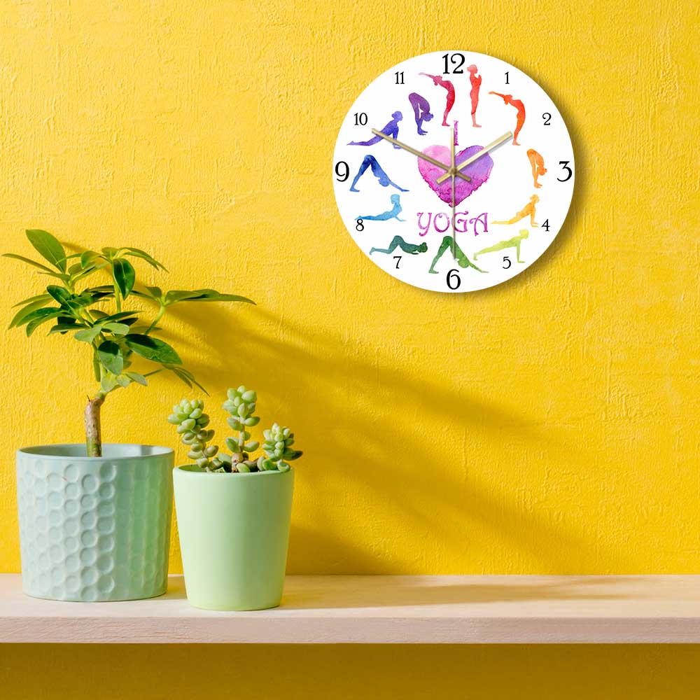 Wanduhr mit Aquarell-Motiv „I  – Yoga Fitness Watch Bewertung und Preis