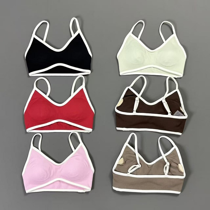 Damen Kontrastlinien-Yoga-BH V – Yoga Và Fitness Bewertung und Preis